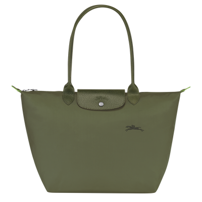 Borsa da spalla L Le Pliage Green , Tela riciclata - Verde Foresta