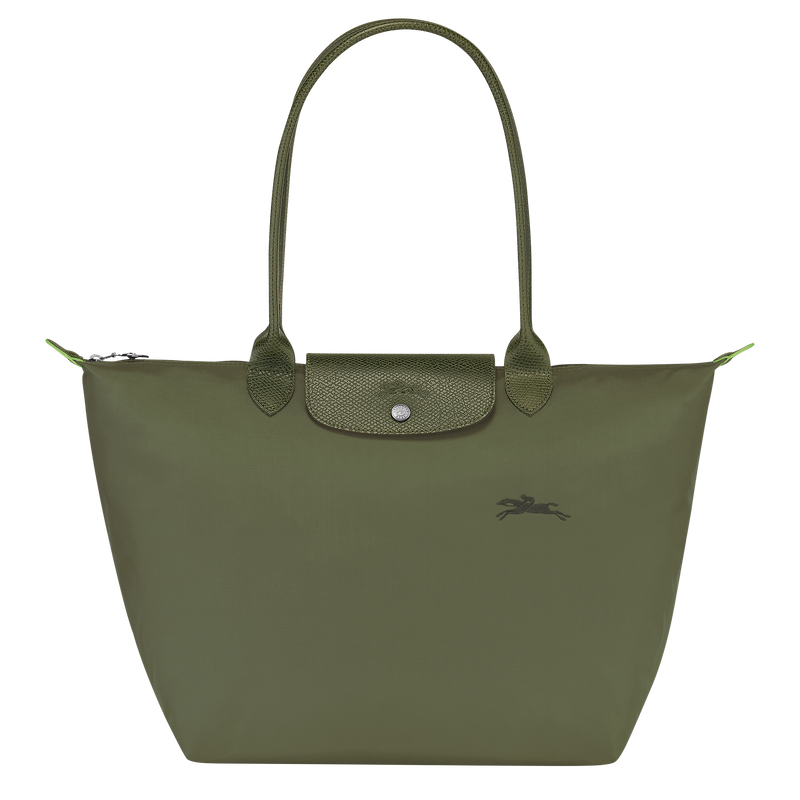 Le Pliage Green L Tote bag , Forest - Recycled canvas  - View 1 of 5