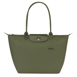 Le Pliage Green L Tote bag , Forest - Recycled canvas