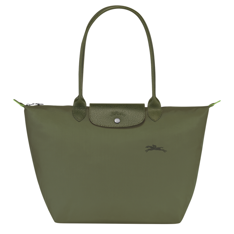 Le Pliage Green L Tote bag , Forest - Recycled canvas  - View 1 of 4