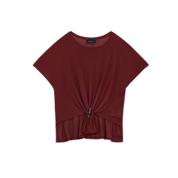 Top , Burgundy - Crepe jersey