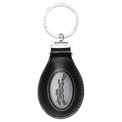Le Foulonn&eacute; Key ring , Black - Leather