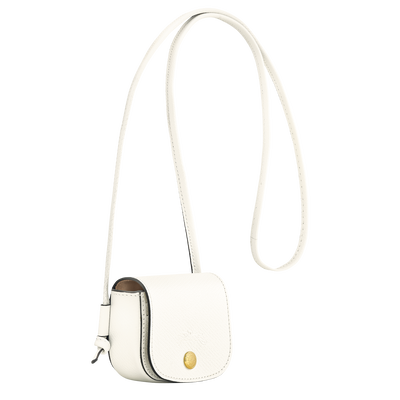 Épure Coin purse with leather lace, White