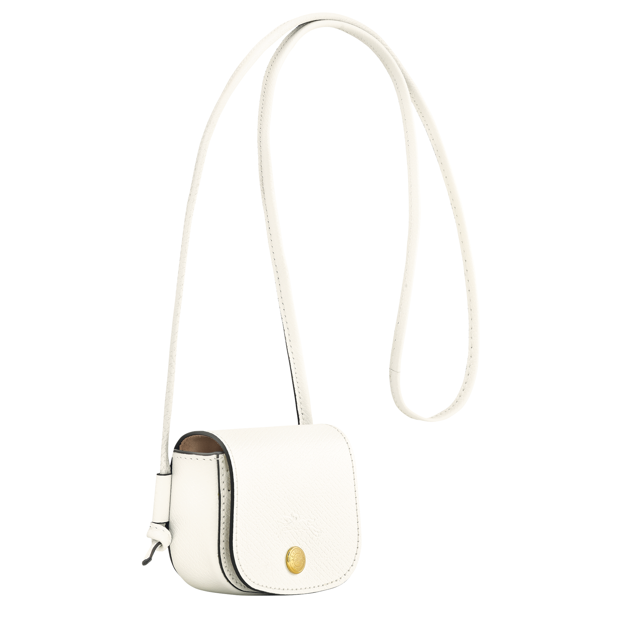 Épure Coin purse with leather lace, White