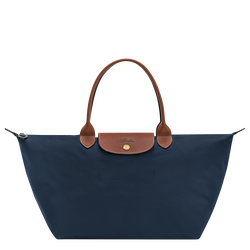 Le Pliage Original L Handbag , Navy - Canvas