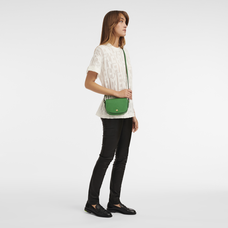 Sac bandoulière XS Épure , Cuir - Vert  - Vue 2 de 4