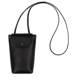 Le Pliage Xtra 裝飾皮革滾邊的手機殼 , 黑色 - 皮革