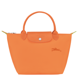 Le Pliage Green S Handbag , Orange - Recycled canvas