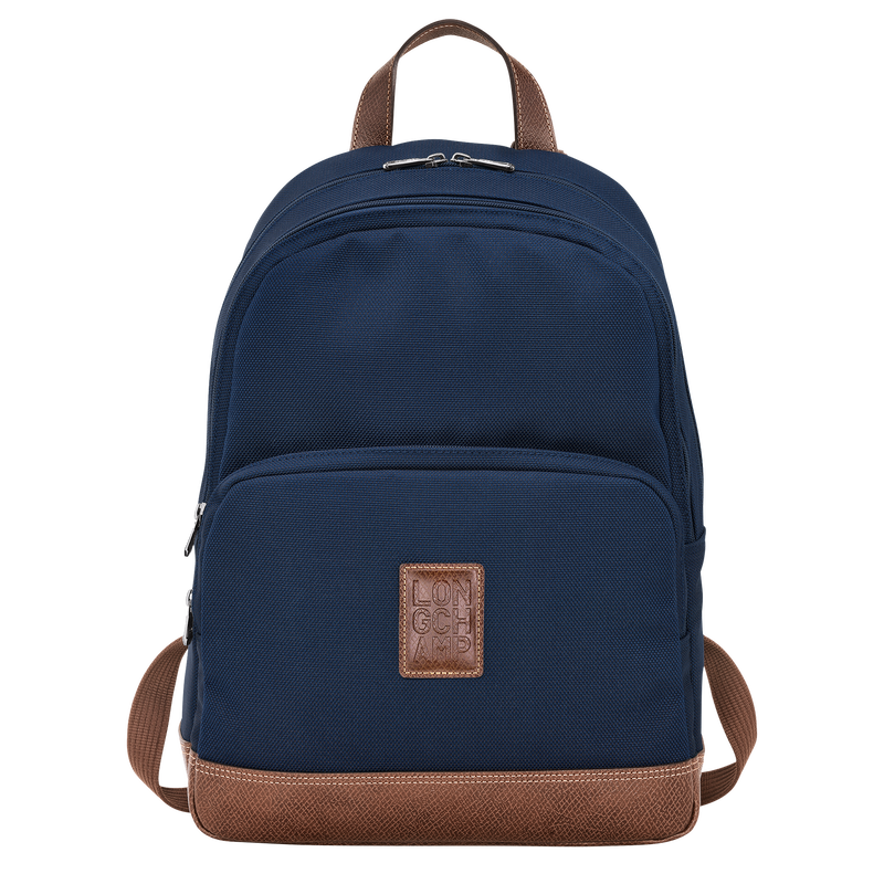 Boxford Backpack Blue Recycled canvas Longchamp US