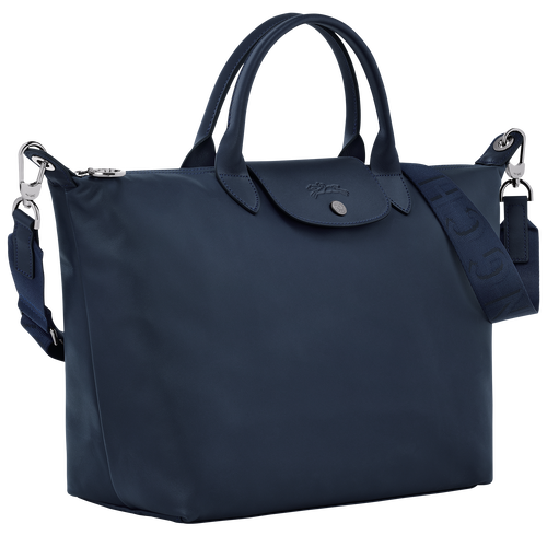 Handtasche L Le Pliage Xtra , Leder - Navy - Ansicht 3 von 5