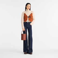 Épure S Bucket bag , Brown - Leather