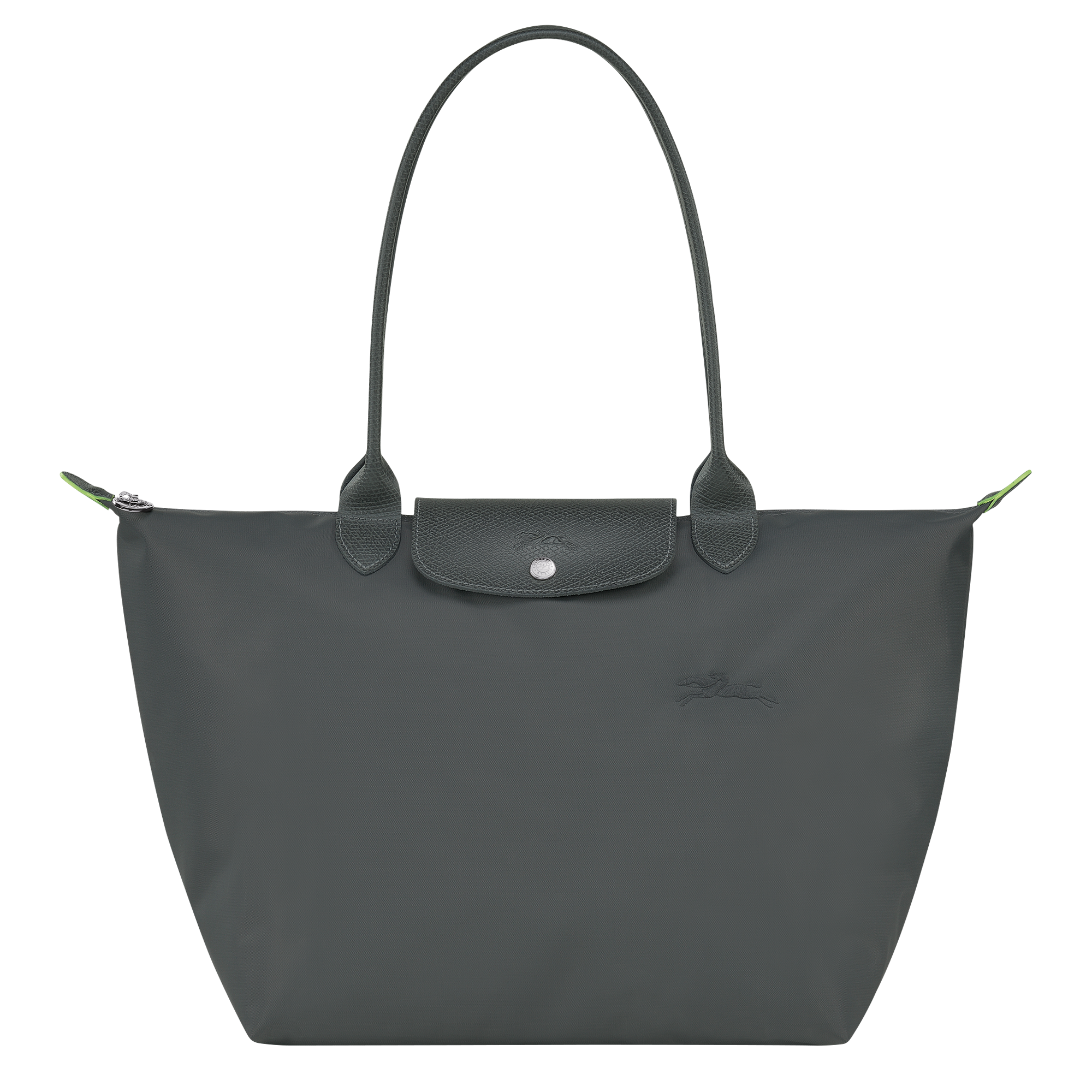 Le Pliage Green L Tote bag Graphite - Recycled canvas (L1899919P66)