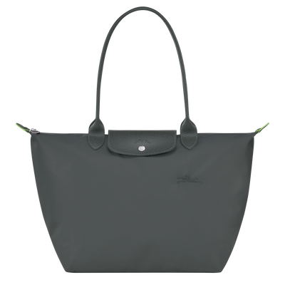 Borsa da spalla L Le Pliage Green , Tela riciclata - Grafite