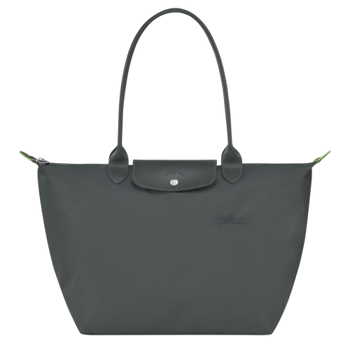 Le Pliage Green L Tote bag , Graphite - Recycled canvas - View 1 of 5
