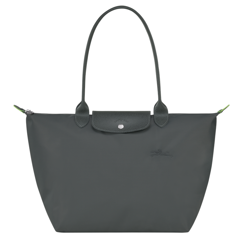 Le Pliage Green L Tote bag , Graphite - Recycled canvas  - View 1 of  5