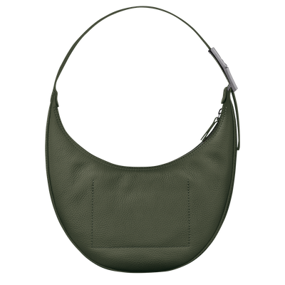 Roseau Essential M Hobo bag Khaki - Leather | Longchamp US