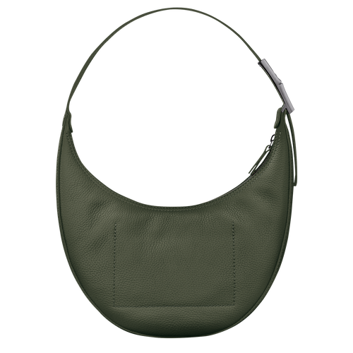 Schultertasche M Le Roseau Essential Leder - Khaki | Longchamp DE