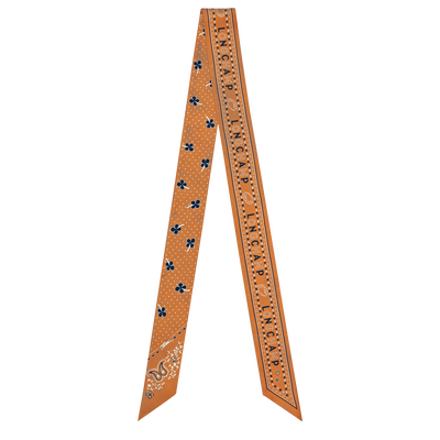 French Bandana Banda , Seda - Ambar