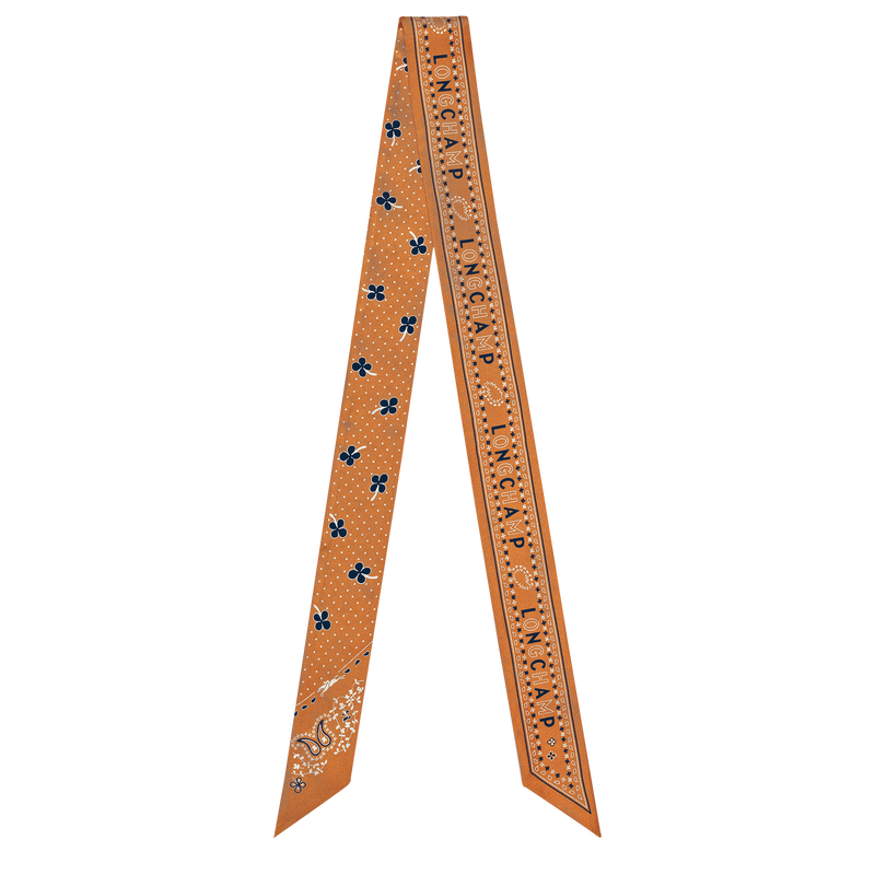 French Bandana Headband , Amber - Silk  - View 1 of 2