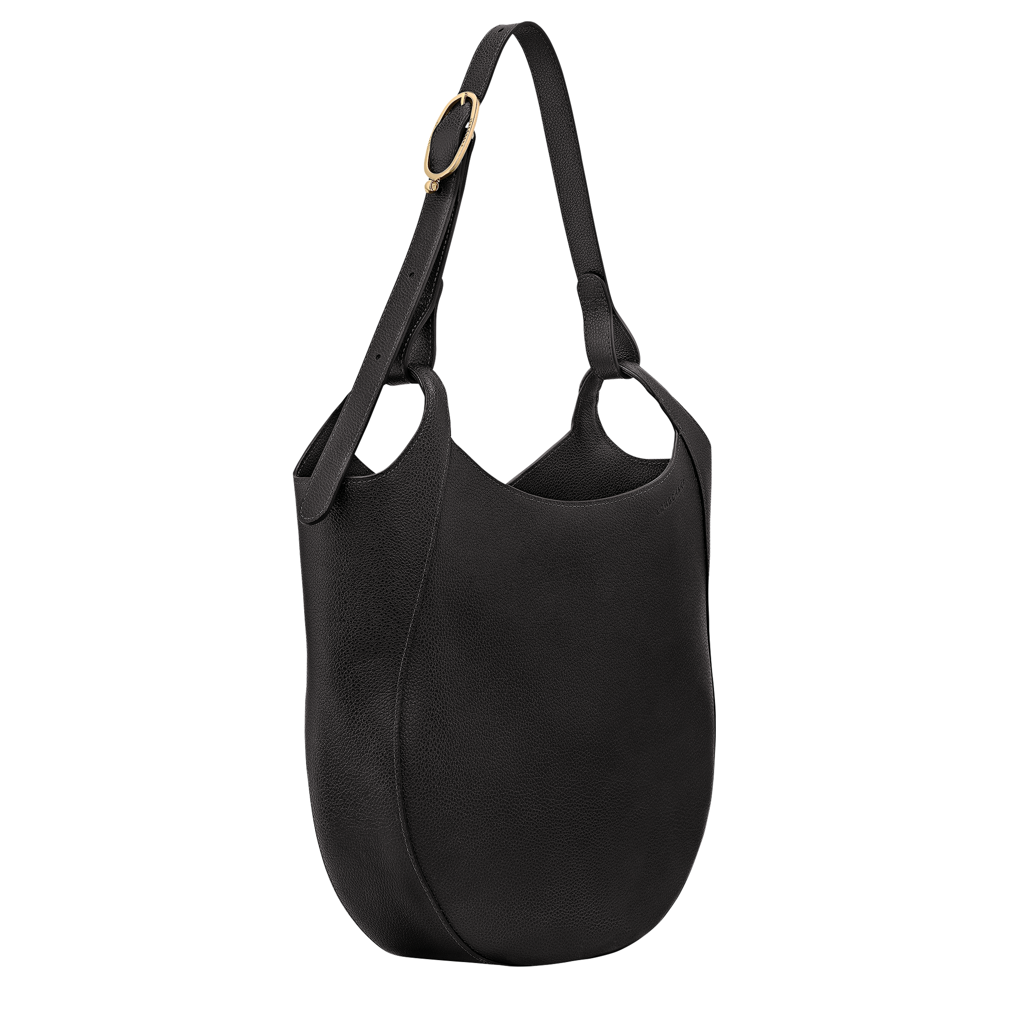Le Foulonn&eacute; Hobo bag L, Black