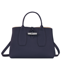 Le Roseau M Handbag , Bilberry - Leather