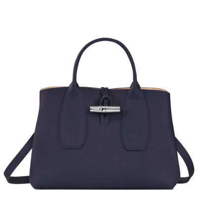 Roseau M Handbag Bilberry - Leather | Longchamp GB
