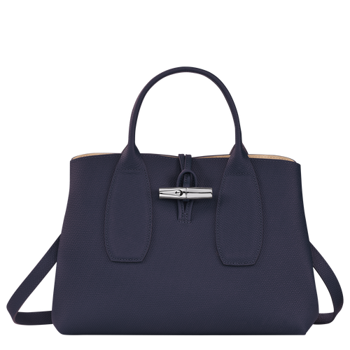 Le Roseau M Handbag , Bilberry - Leather - View 1 of  6