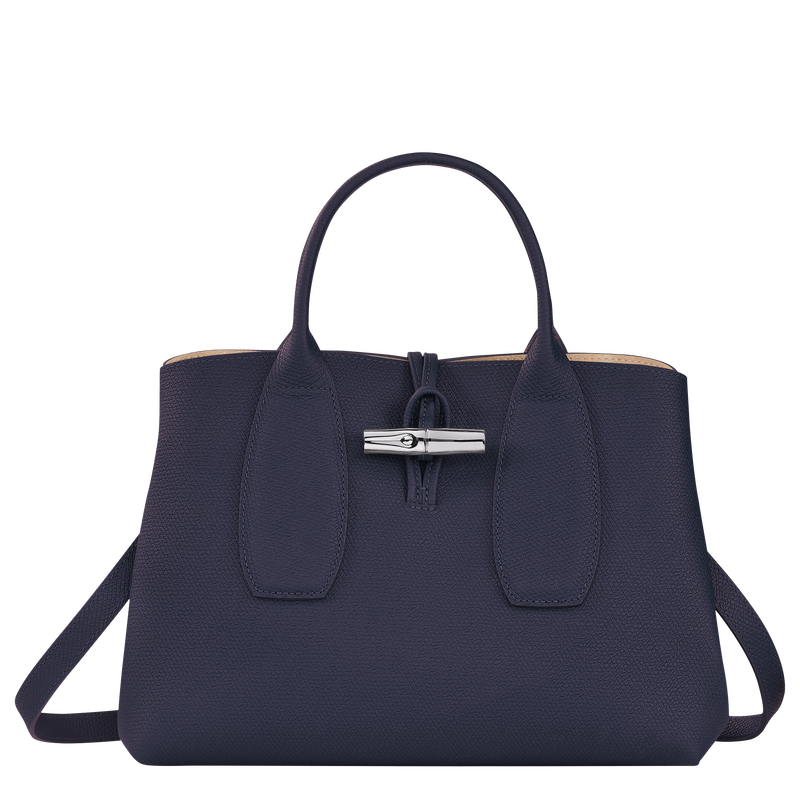 Le Roseau M Handbag , Bilberry - Leather  - View 1 of  6