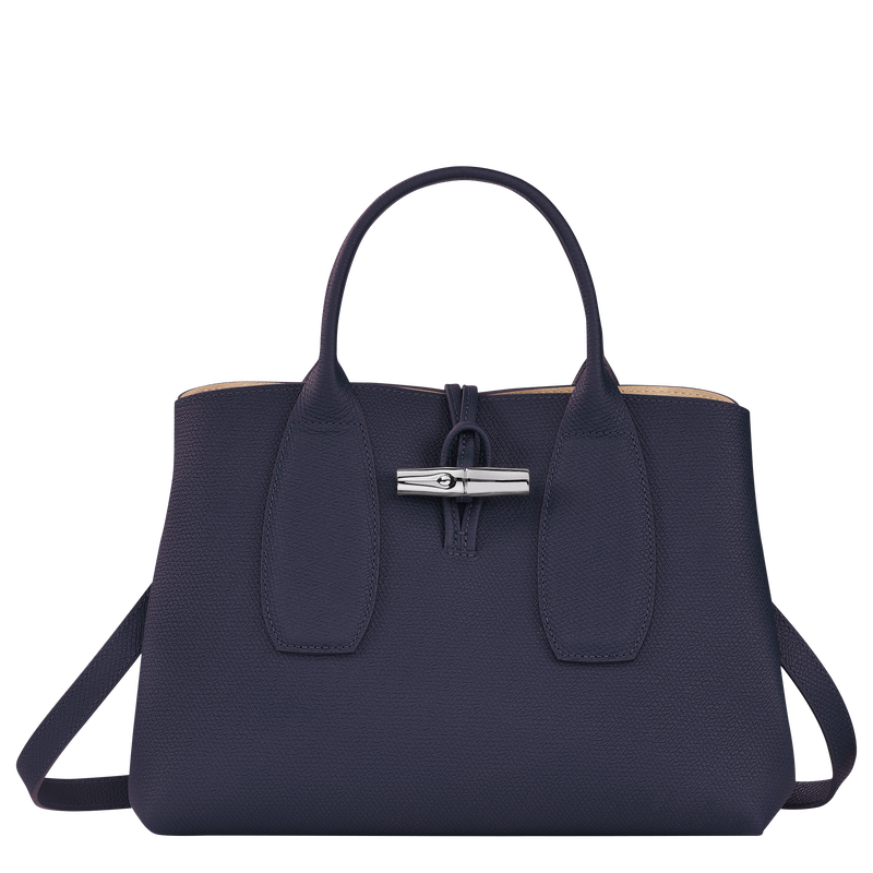 Le Roseau M Handbag , Bilberry - Leather  - View 1 of 6