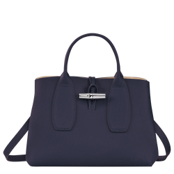 Roseau M Handbag , Bilberry - Leather