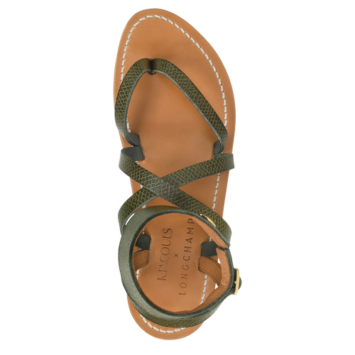 Sandalen Longchamp x K.Jacques , Leder - Fichte - Ansicht 4 von 4