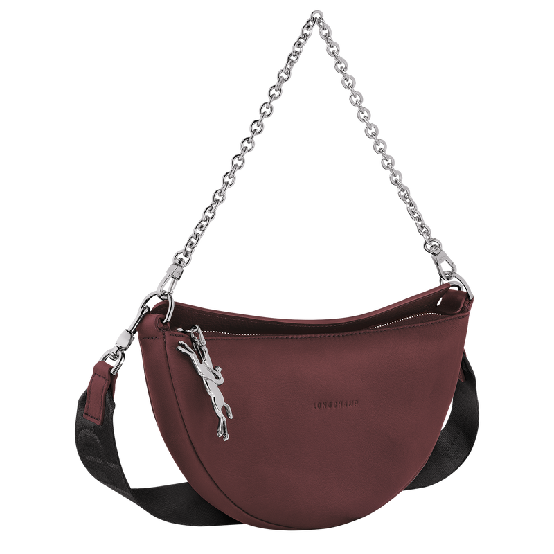 Smile S Crossbody bag , Plum - Leather  - View 3 of 5