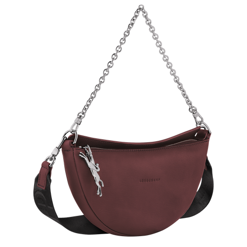 Smile S Crossbody bag , Plum - Leather - View 3 of 5