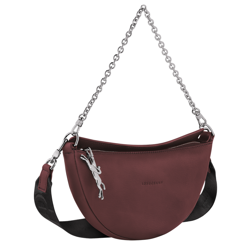 Smile S Crossbody bag , Plum - Leather  - View 3 of 5