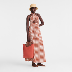 Le Pliage Original M Tote bag , Tomato - Canvas