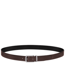 Herrengürtel Delta Box , Leder - Schwarz/Mokka