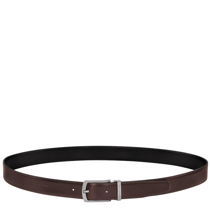 Delta Box Men's belt , Black/Mocha - Leather  - View 3 of  5