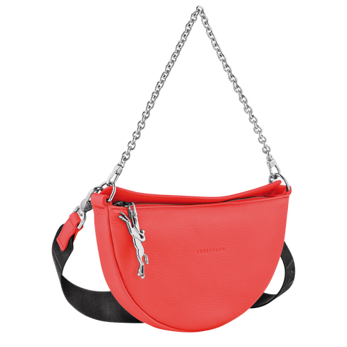 Smile S Crossbody bag , Strawberry - Leather - View 3 of  7