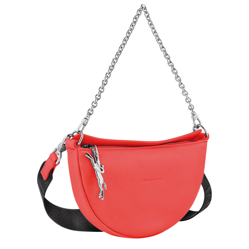 Smile S Crossbody bag , Strawberry - Leather  - View 3 of  7