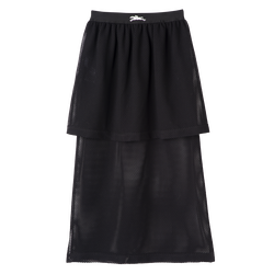 Midi skirt , Black - Mesh