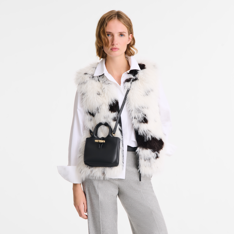 Handtasche XS Le Roseau , Leder - Schwarz  - Ansicht 2 von 7