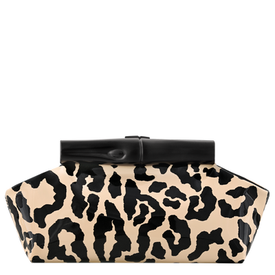 Le Roseau S Pouch , Black/Beige - Leather