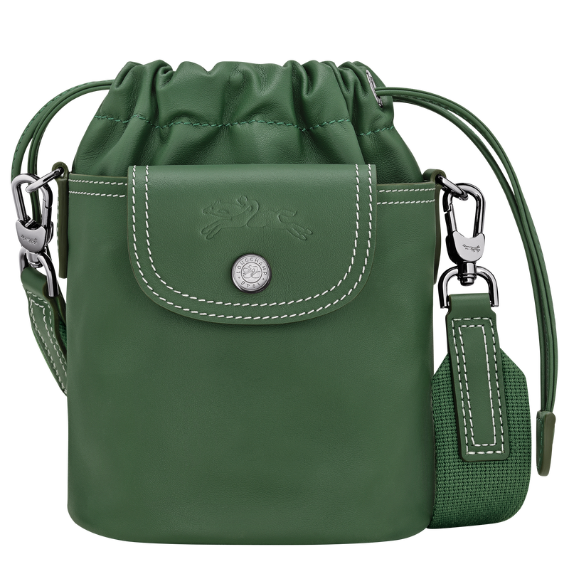 Le Pliage Xtra XS Bucket bag , British Green - Leather  - View 1 of 6