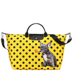 Longchamp x ToiletPaper S Travel bag , Yellow - Canvas