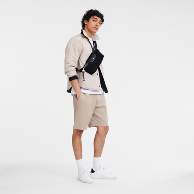 ル プリアージュ&reg; コレクション M ベルトバッグ , ブラック - ファブリック