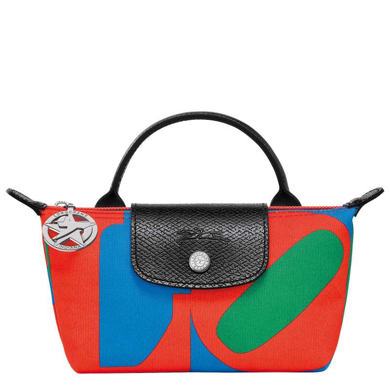 Longchamp x Robert Indiana 系列 手拿包 , 紅色 - 帆布  - 查看 1 5