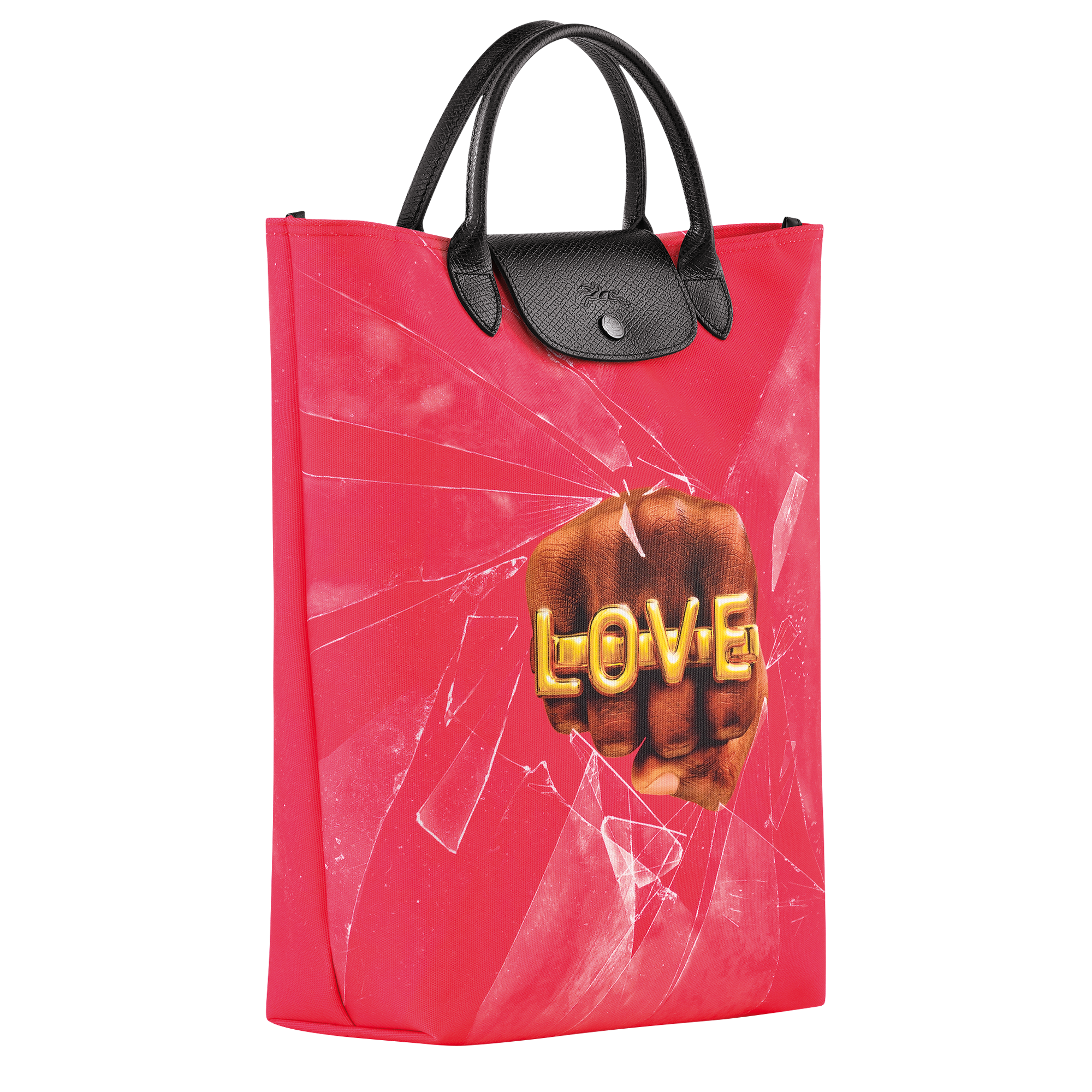 Longchamp x ToiletPaper Tote bag M, Red