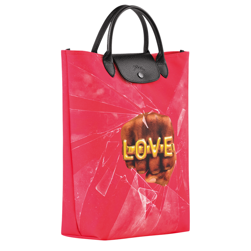 Longchamp x ToiletPaper M Tote bag , Red - Canvas  - View 3 of 5