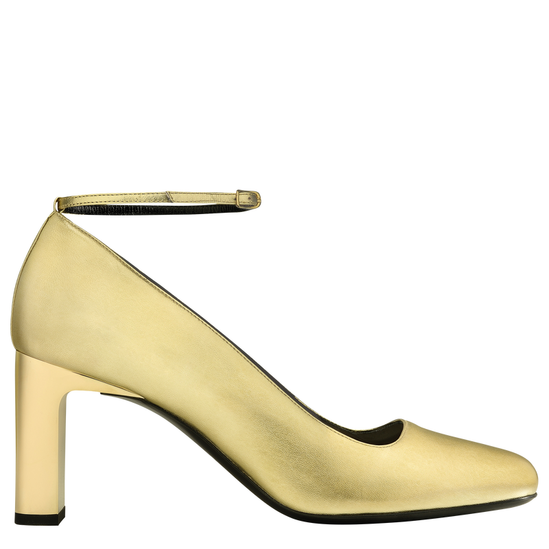 Pale gold outlet court shoes