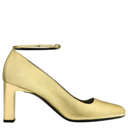 Longchamp Métal Zapatos de tacón , Cuero - Dorado pálido